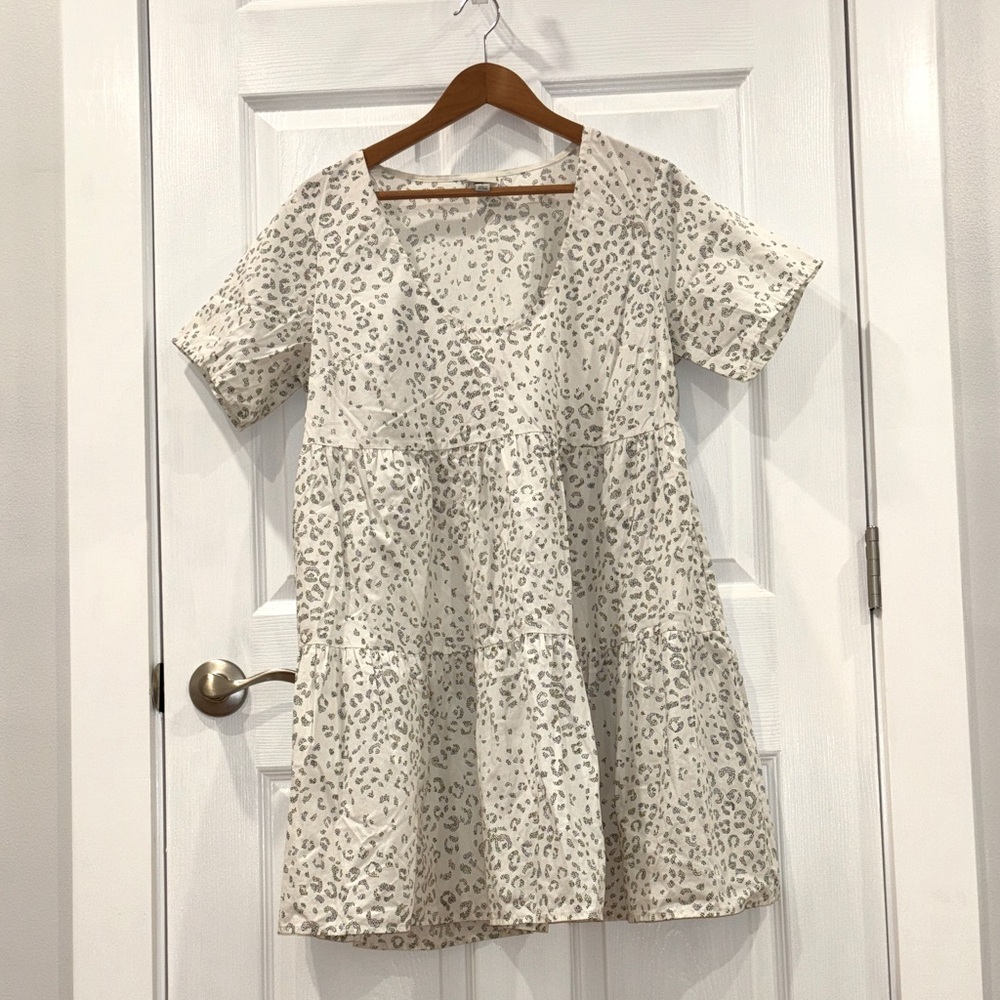 A New Day White and Black Patterned Mini Dress
